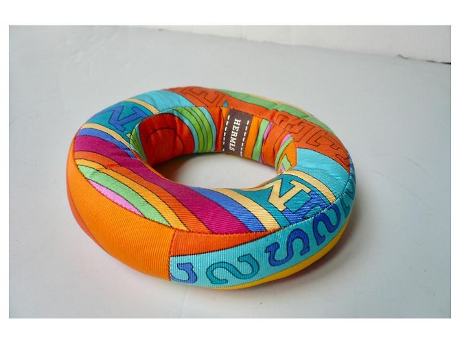Hermès petit h Pulsera de seda atípica Rosa Azul Multicolor Verde Naranja Amarillo - vista 3