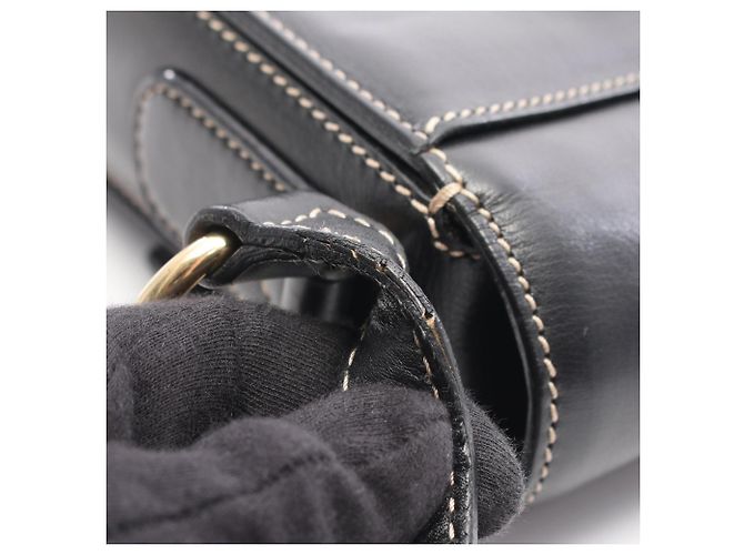 Céline Celine Schultertasche aus schwarzem Leder - Ansicht 11