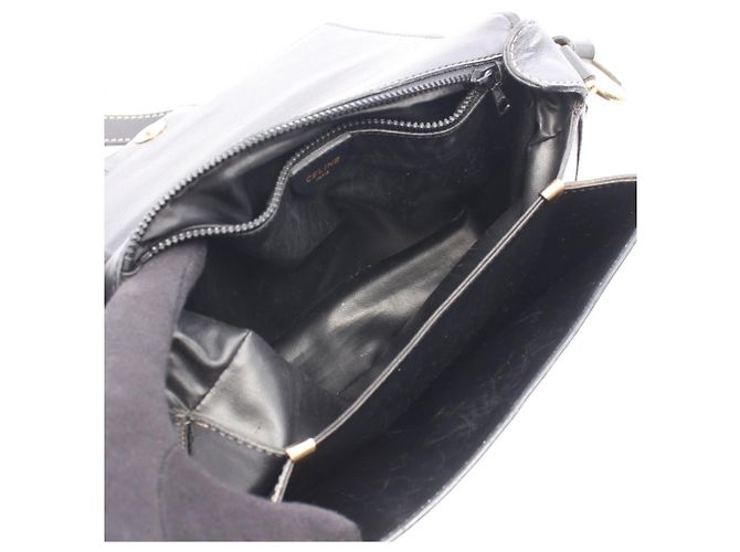 Céline Celine Schultertasche aus schwarzem Leder - Ansicht 3