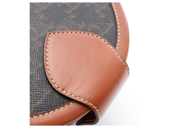Céline Borsa a tracolla Celine Tambour Medium Triomphe Marrone Nero - vista 9