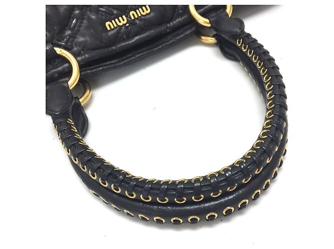 Bolsa acolchoada preta Miu Miu Preto - vista 11