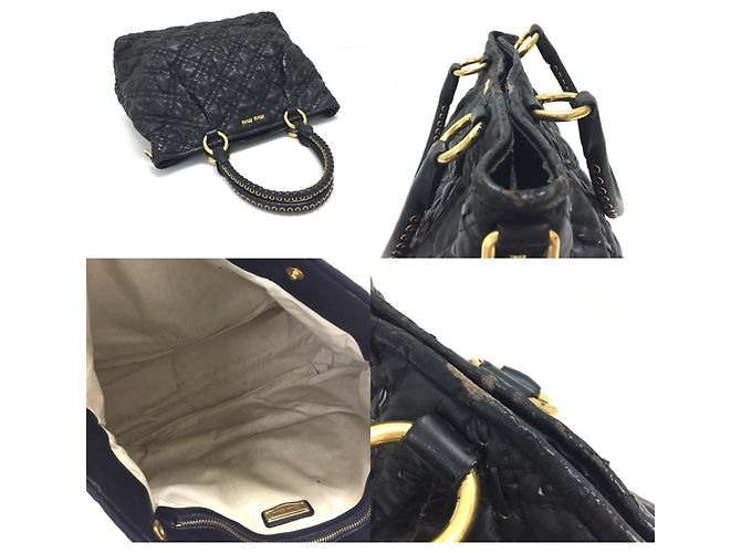Bolsa acolchoada preta Miu Miu Preto - vista 14
