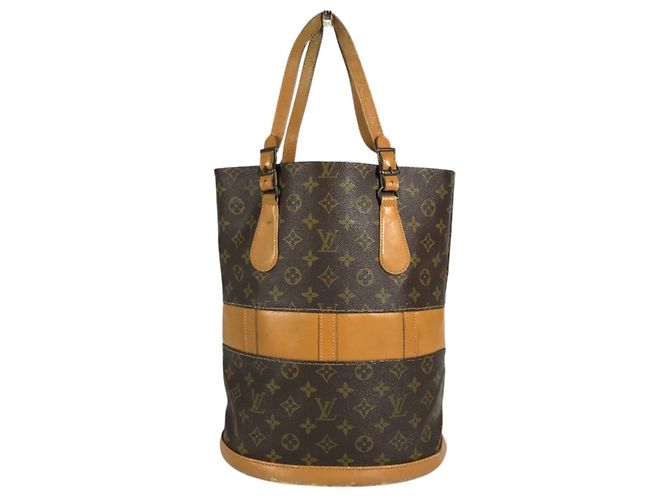 Bolso Louis Vuitton Monogram Bucket GM Castaño - vista 3