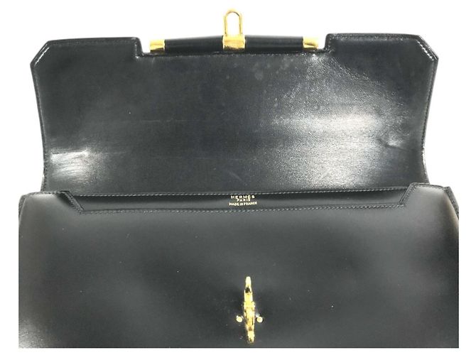 Hermès Sac à main Hermes Vintage Paroniere Noir - vue 12