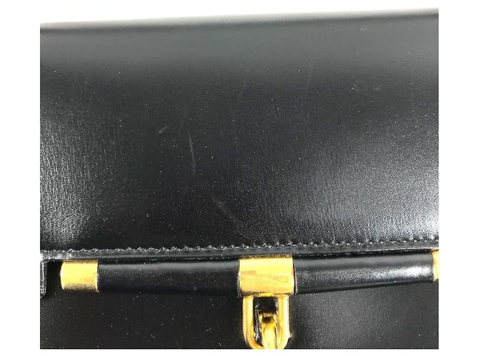 Hermès Sac à main Hermes Vintage Paroniere Noir - vue 6