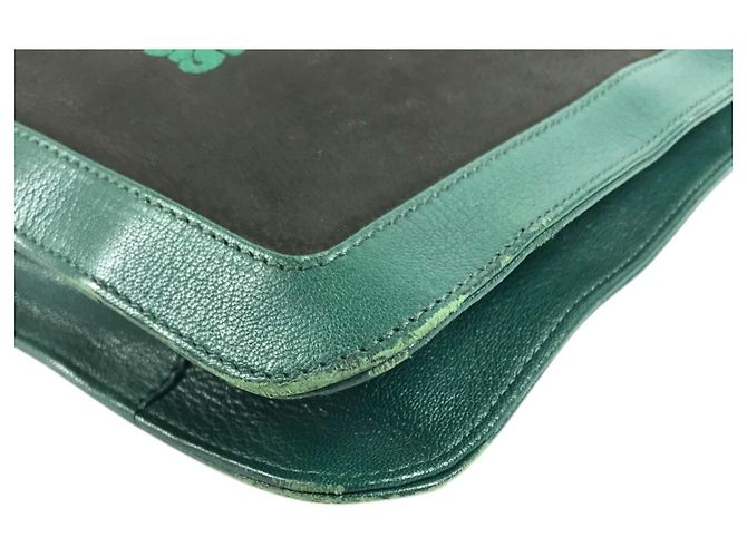 Borsa a tracolla Bvlgari S.Bulgari Logo Nero Verde - vista 7
