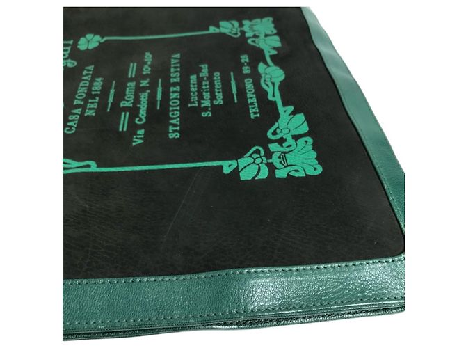 Borsa a tracolla Bvlgari S.Bulgari Logo Nero Verde - vista 8