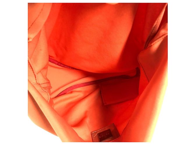 FENDI FF Logo Mini Drawstring Handbag Orange - view 13