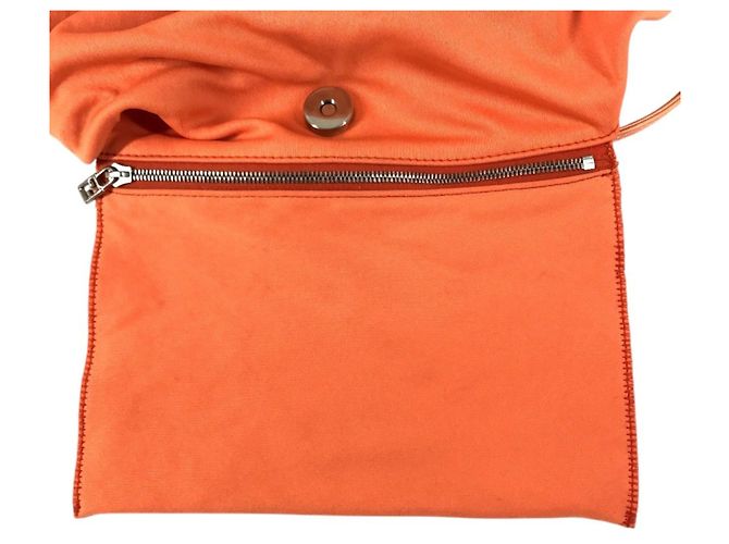 FENDI FF Logo Mini Drawstring Handbag Orange - view 14
