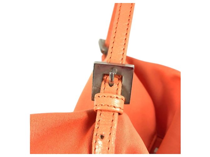 FENDI FF Logo Mini Drawstring Handbag Orange - view 16