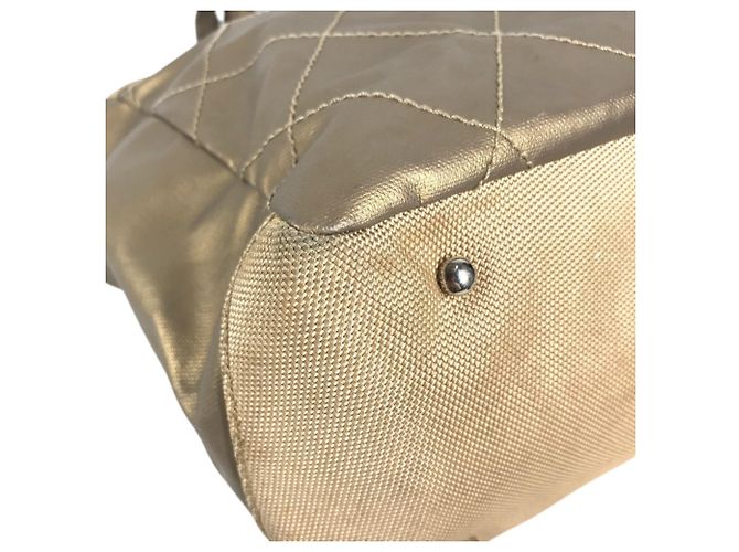 Saco Tote Chanel Paris Biarritz MM Dourado - vista 6
