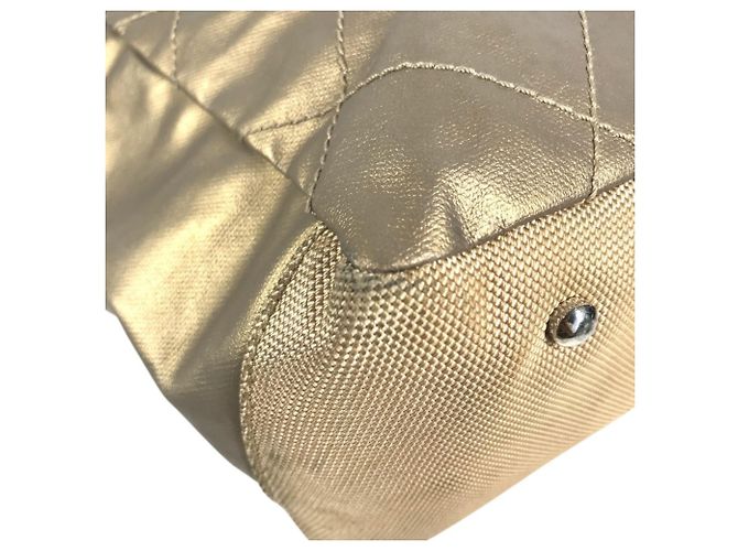 Saco Tote Chanel Paris Biarritz MM Dourado - vista 8