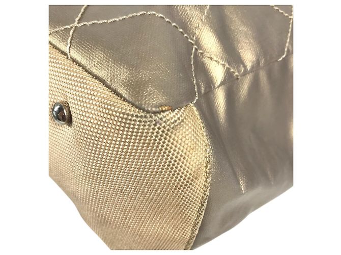 Saco Tote Chanel Paris Biarritz MM Dourado - vista 9