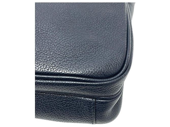 Borsa a mano in pelle Prada VA1034 con logo triangolare Blu - vista 10
