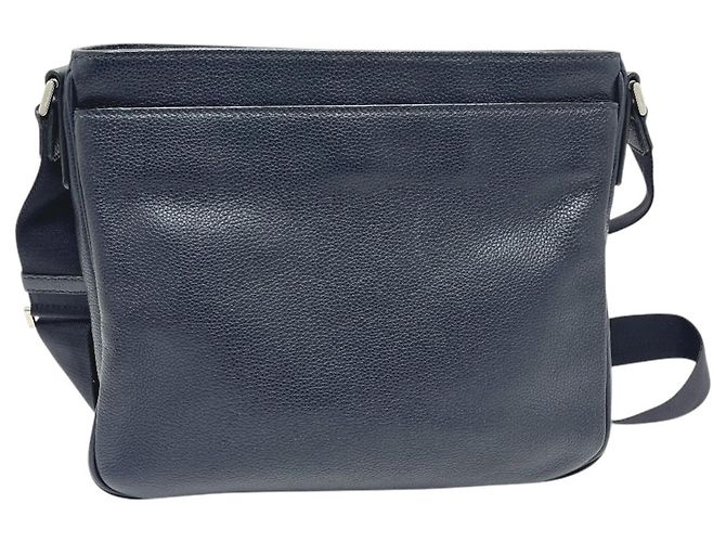 Borsa a mano in pelle Prada VA1034 con logo triangolare Blu - vista 2
