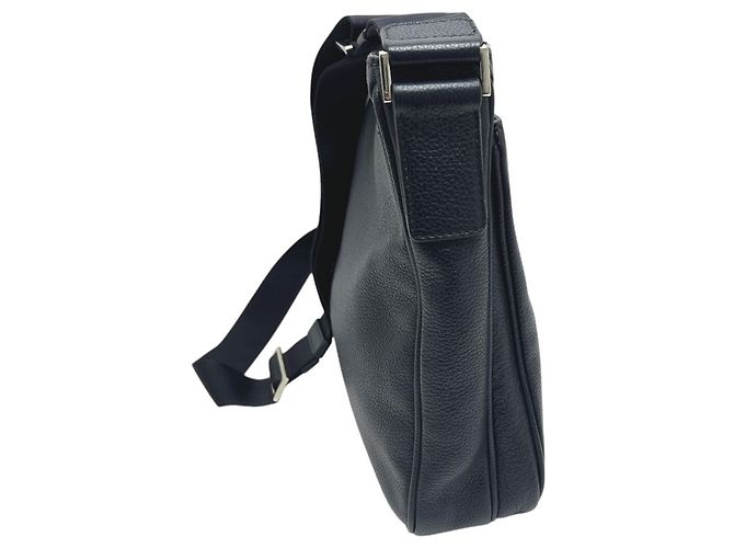 Borsa a mano in pelle Prada VA1034 con logo triangolare Blu - vista 3