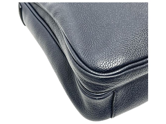 Borsa a mano in pelle Prada VA1034 con logo triangolare Blu - vista 9