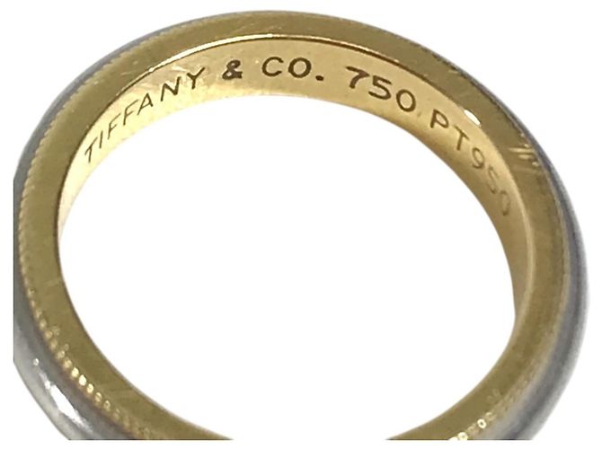 Autre Marque Tiffany & Co. Ehering aus 18K Gold und Platin Silber Golden - Ansicht 4