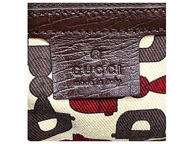 Borsa Tote Gucci Sherry Line Marrone Beige - vista 4