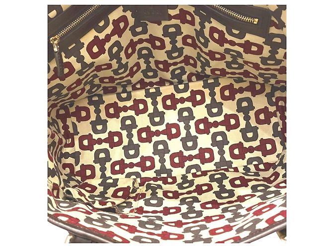 Borsa Tote Gucci Sherry Line Marrone Beige - vista 6