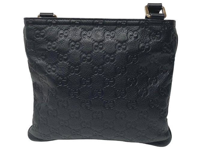 Borsa a tracolla in pelle Gucci Guccissima Nero - vista 2