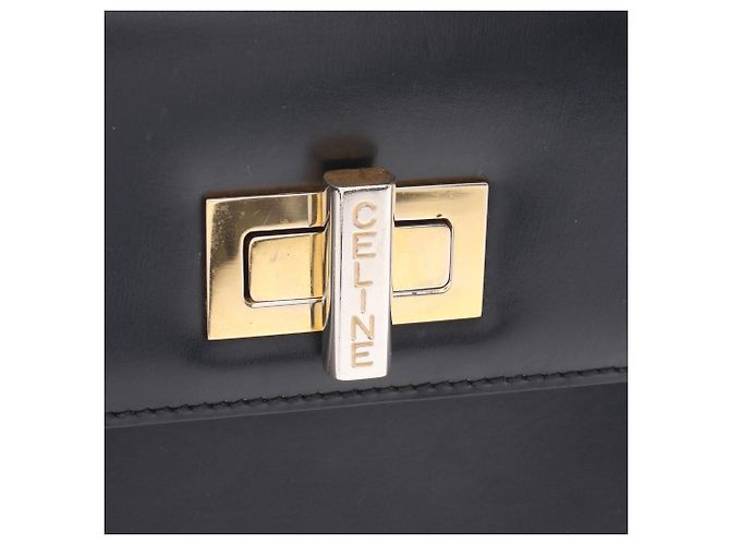 Céline Celine Handtasche aus schwarzem Leder - Ansicht 14