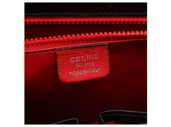 Céline Celine Handtasche aus schwarzem Leder - Ansicht 4
