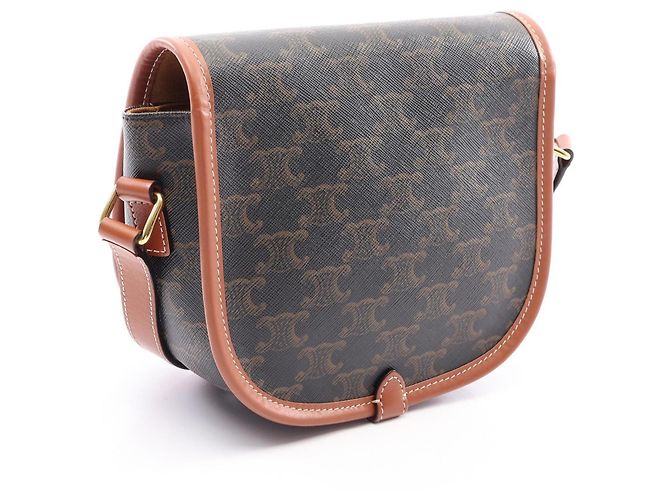 Céline Borsa Celine Folco Medium Marrone Nero - vista 2