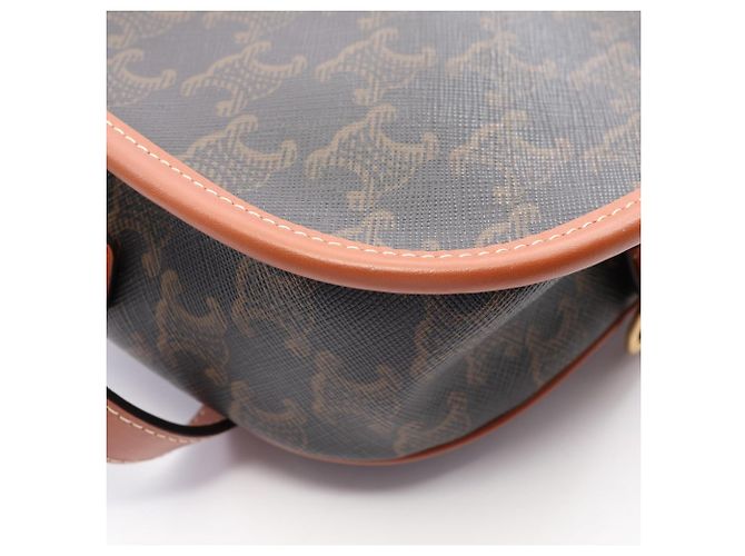 Céline Borsa Celine Folco Medium Marrone Nero - vista 8