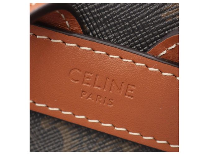 Céline Mochila Celine Bonnie Triomphe Castaño Negro - vista 4