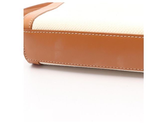 Céline Celine Mini Vertical Cabas Bolsa de mão 2-Way Marrom Cru - vista 8