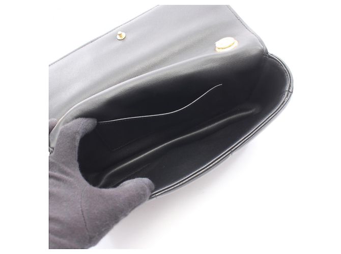 Céline Bolsa de Ombro Celine Monochrome em couro Preto - vista 3