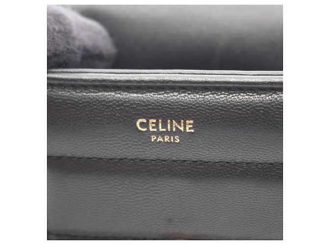 Céline Bolsa de Ombro Celine Monochrome em couro Preto - vista 4