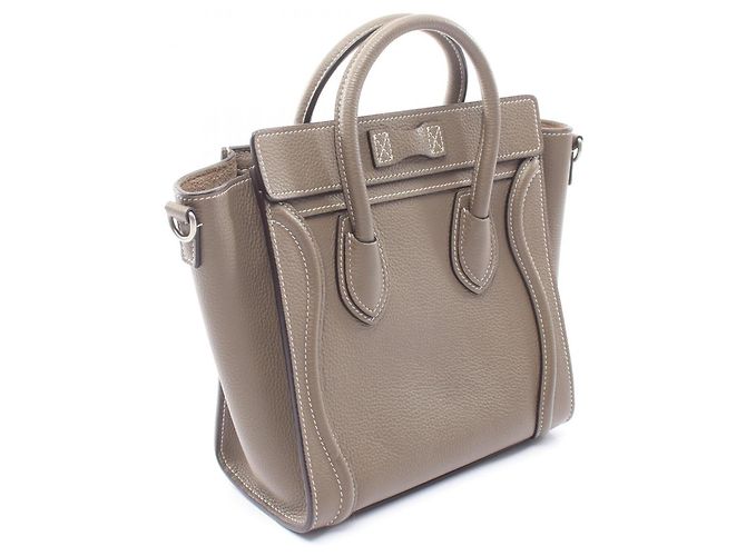 Céline Celine Luggage Nano Shopper 2-Way Handtasche Braun - Ansicht 2