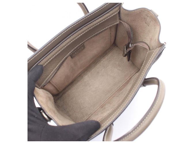 Céline Celine Luggage Nano Shopper 2-Way Handtasche Braun - Ansicht 3
