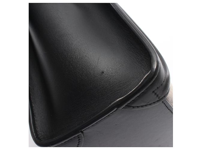 Céline Celine Luggage Nano Shopper Borsa a mano 2-Way Nero Bianco - vista 11
