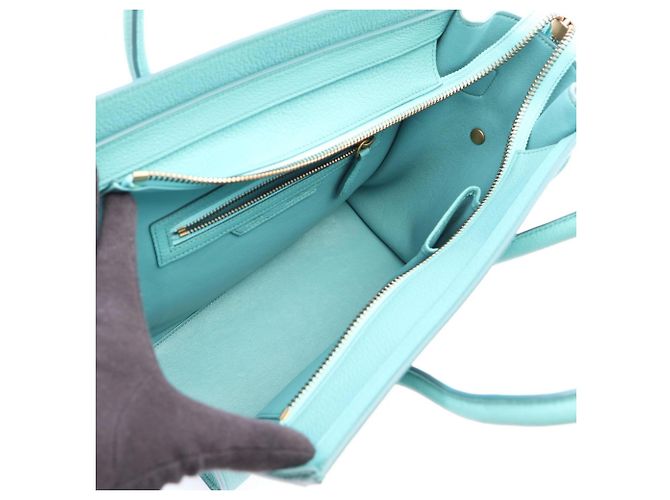 Céline Celine Luggage Micro Shopper Tote Bag Grün - Ansicht 3
