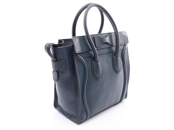 Céline Bolso Tote Celine Luggage Micro Shopper Azul marino - vista 2