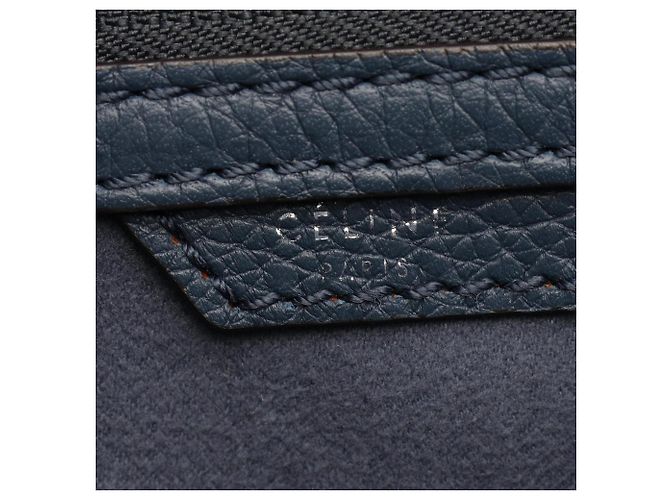 Céline Bolso Tote Celine Luggage Micro Shopper Azul marino - vista 4