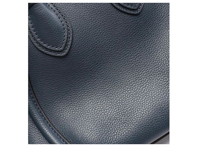 Céline Bolso Tote Celine Luggage Micro Shopper Azul marino - vista 7
