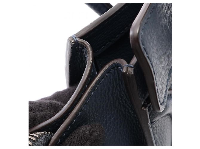 Céline Bolso Tote Celine Luggage Micro Shopper Azul marino - vista 8
