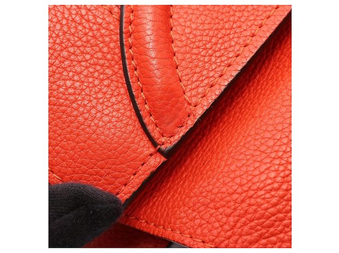Céline Bolso de mano Celine Luggage Mini Shopper Roja - vista 10