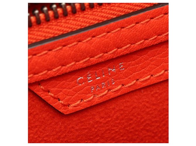 Céline Bolso de mano Celine Luggage Mini Shopper Roja - vista 4