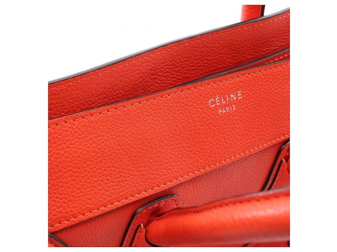 Céline Bolso de mano Celine Luggage Mini Shopper Roja - vista 9