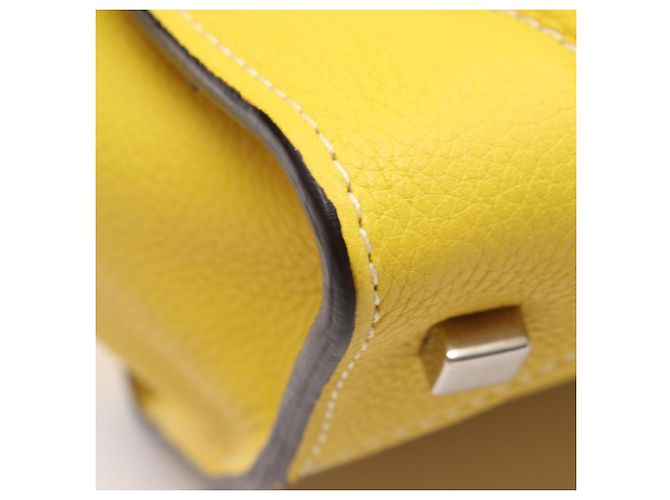 Céline Bolso de mano Celine Luggage Mini Shopper Amarillo - vista 6
