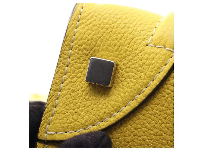 Céline Bolso de mano Celine Luggage Mini Shopper Amarillo - vista 8