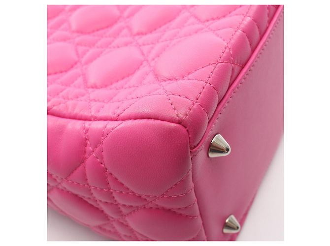 mala Christian Dior Lady Dior Medium Cannage Rosa - vista 10