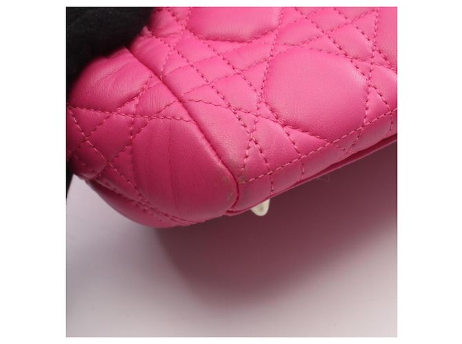 mala Christian Dior Lady Dior Medium Cannage Rosa - vista 11