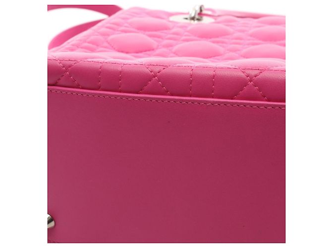 mala Christian Dior Lady Dior Medium Cannage Rosa - vista 12