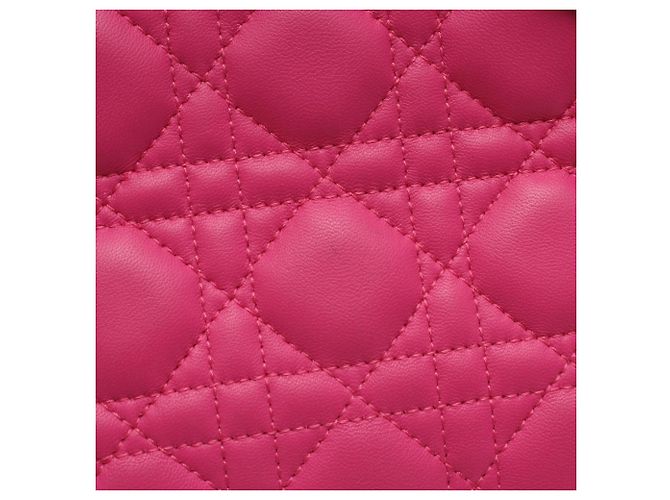 mala Christian Dior Lady Dior Medium Cannage Rosa - vista 13
